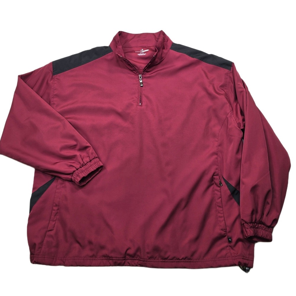 Grand Slam Golf Pullover Jacket Mens XL Maroon‎ Black 1/4 Zip